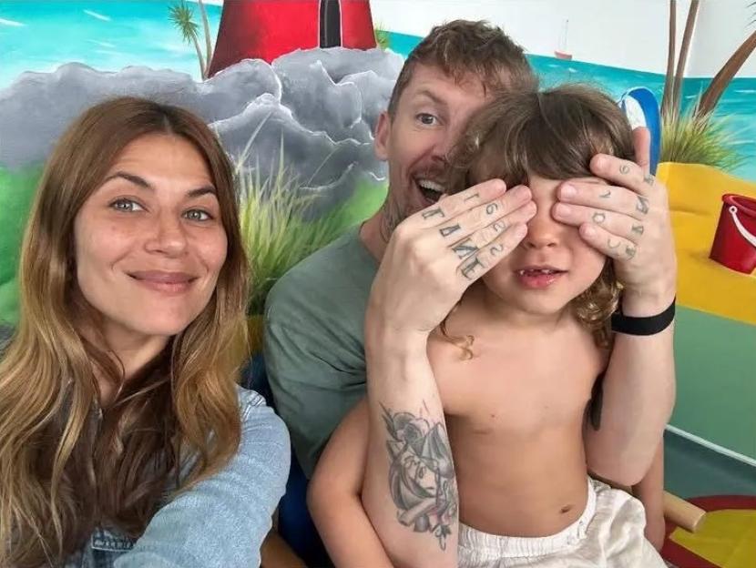 Karima McAdams, Professor Green, and a child, shared on Instagram.