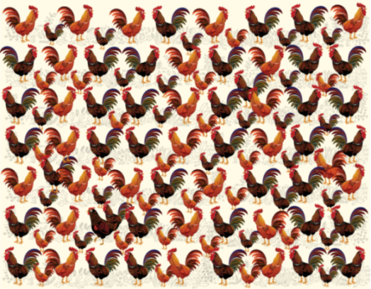 'Spot the Chickens: Only Those with 20/20 Vision Can Find Them Among the Roosters in Under 10 Seconds!'