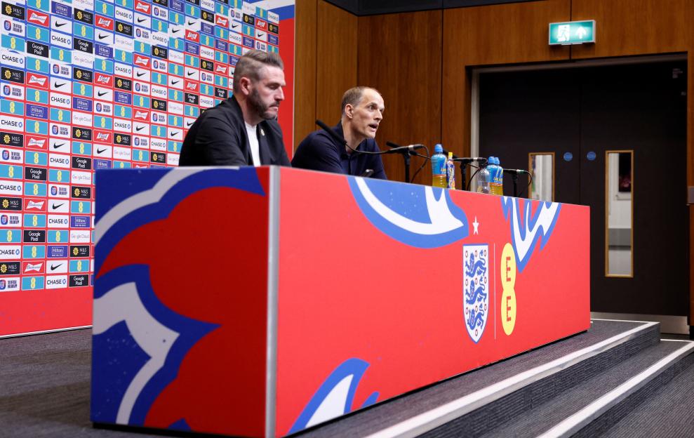 England manager Thomas Tuchel during a press conference.