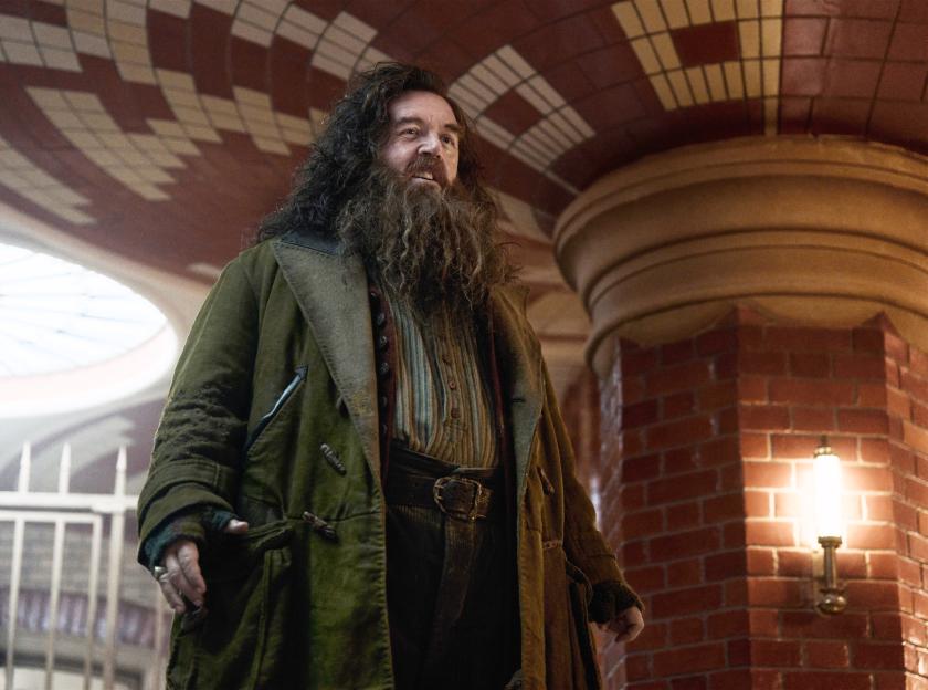 Nick Frost as Rubeus Hagrid in the new HBO Max Harry Potter series.