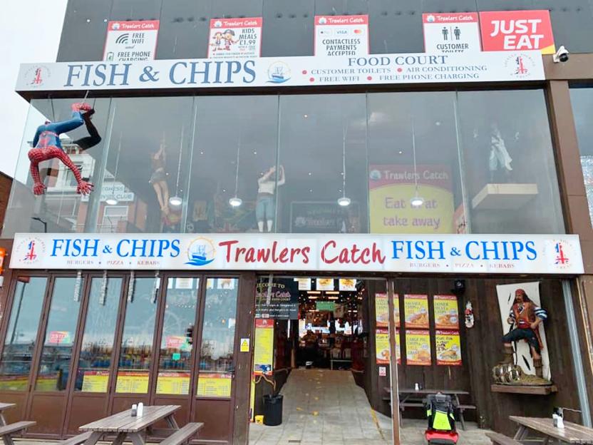Trawlers Catch fish and chips shop in Skegness.
