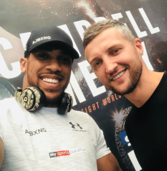 Anthony Joshua with Carl Froch.