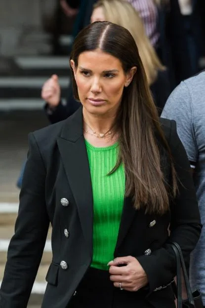 Rebekah Vardy leaves the Royal Courts of Justice.