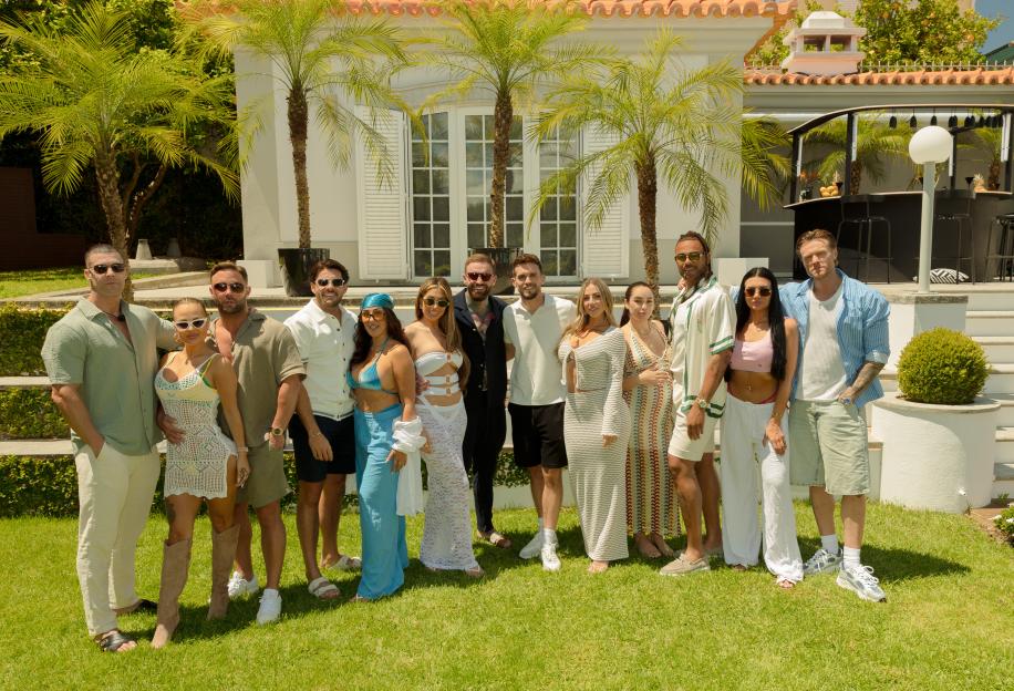 Picture shows Kyle Christie, Jay Gardner, Chantelle Connelly, Ricci Guarnaccio, Jordan Brooks, Sophie Kasaei, Chloe Ferry, Aaron Chalmers, Gaz Beadle, Holly Hagan, Marnie Simpson, Nathan Henry, Abbie Holborn, and Kyle Christie standing in a group outdoors.