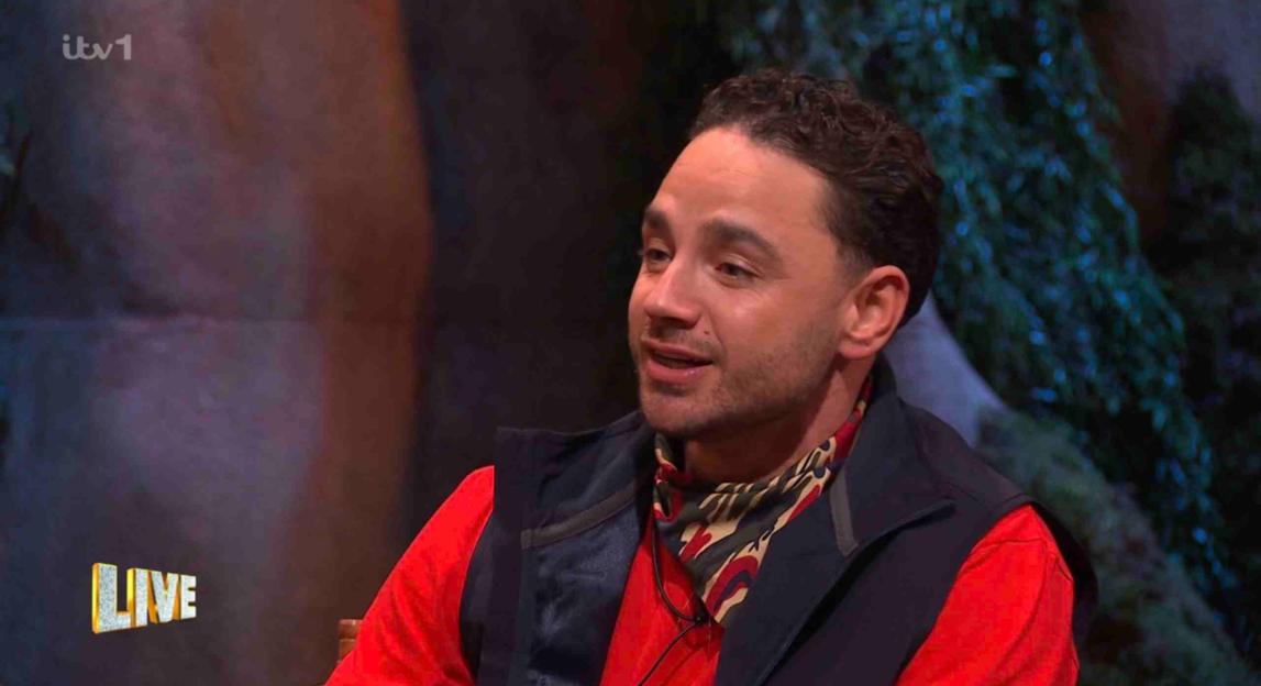 Adam Thomas speaking during the "I'm A Celebrity… Get Me Out Of Here! South Africa" final.
