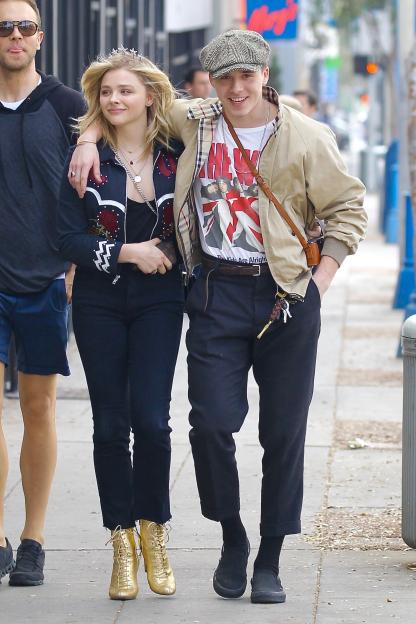 Chloe Moretz celebrating her birthday with boyfriend Brooklyn Beckham in West Hollywood.