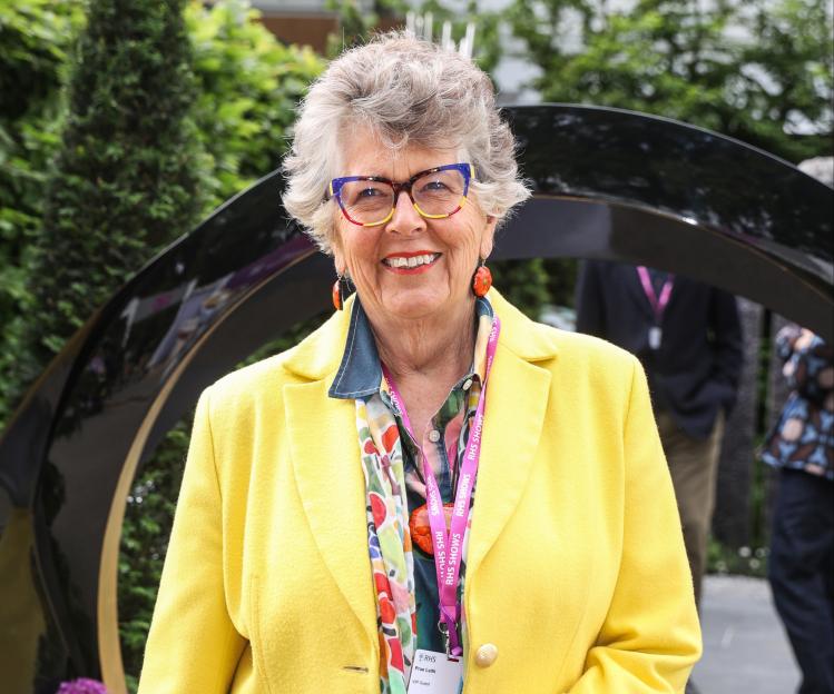 Dame Prue Leith at the RHS Chelsea Flower Show.