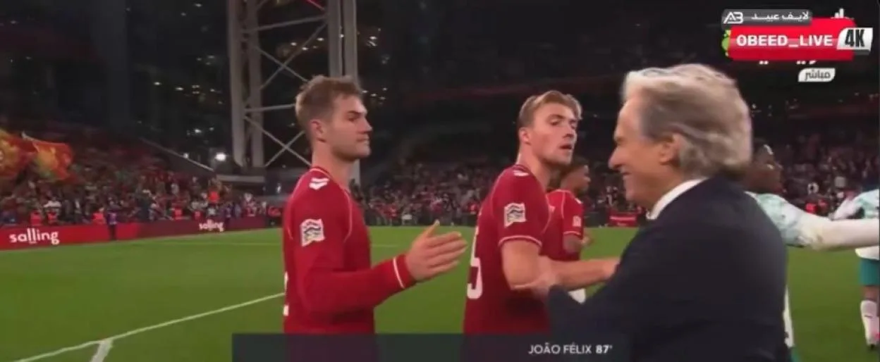 Man Utd flop Rasmus Hojlund shoves Portugal boss Jorge Jesus after pilling Cristiano Ronaldo’s ‘Siu’ celebration