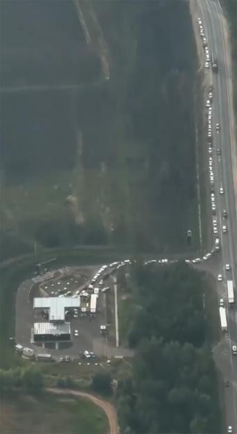 Russian motorists fight at petrol stations amidst growing fuel crisis caused by Ukrainian strikes on Vladimir Putins oil refineries.