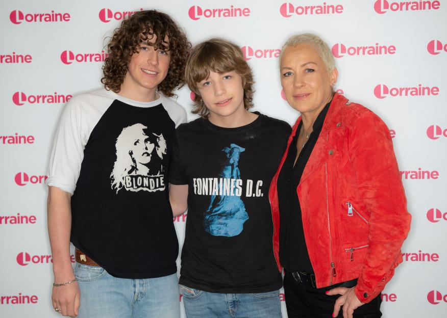 Billy Swift, Rafferty Swift, and Sarah Beeny at a Lorraine TV show event.