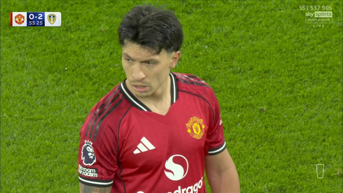 Lisandro Martinez's Priceless Reaction After Man Utd Star's Hair-Pulling Red Card Against Leeds