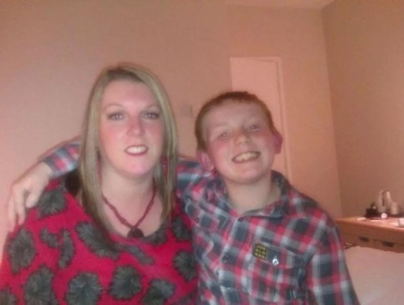 Angry Ginge with mum Michelle.