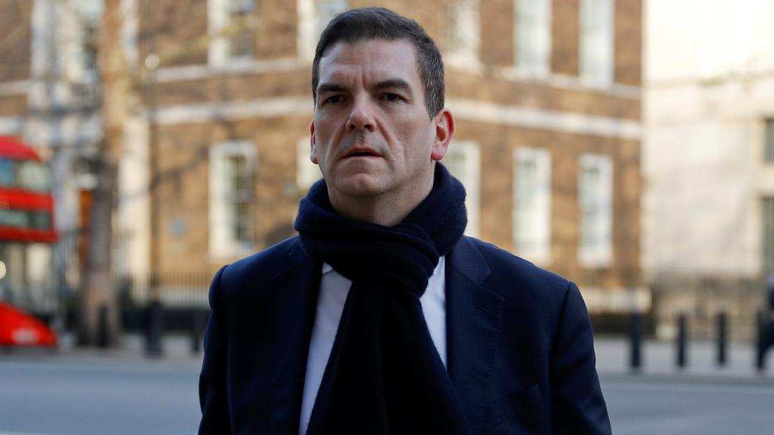 Olly Robbins, senior civil servant and Europe adviser, walks toward the Cabinet Office.