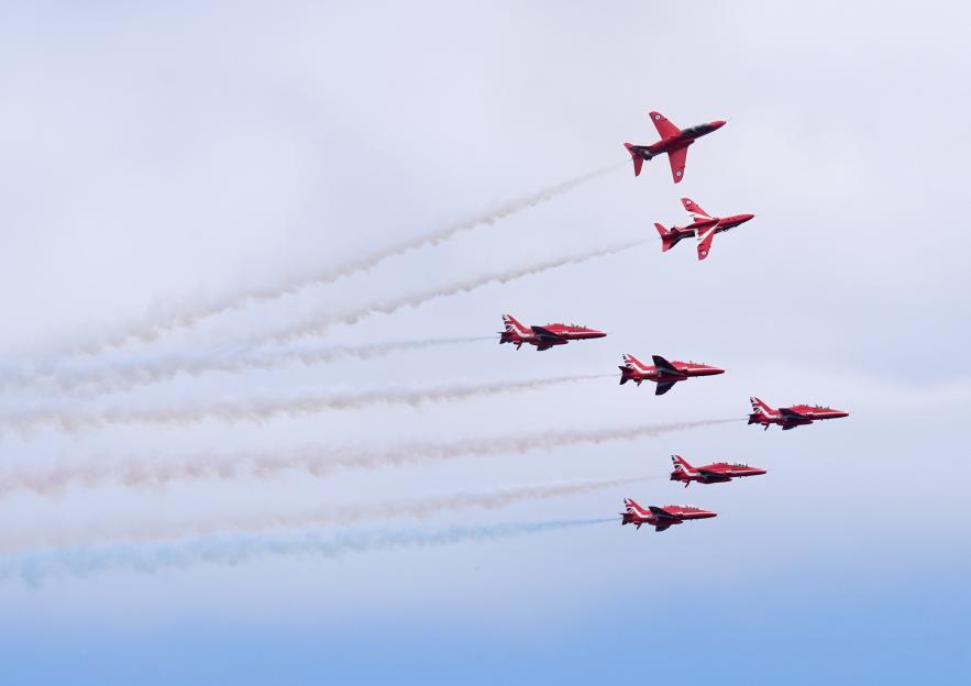 Explore the Red Arrows Flight Path This Weekend: Route Map for Silverstone's 'Gassed on Track' Show and Cranwell Flypast!