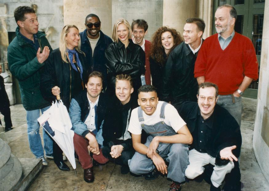 The 1993 BBC Radio 1 lineup featuring Andy Kershaw, Lynn Parsons, Steve Edwards, Jo Whiley, Steve Lamacq, Claire Sturgess, Pete Tong, John Peel, Mark Goodier, Simon Mayo, Mark Tonderai, and Steve Wright.
