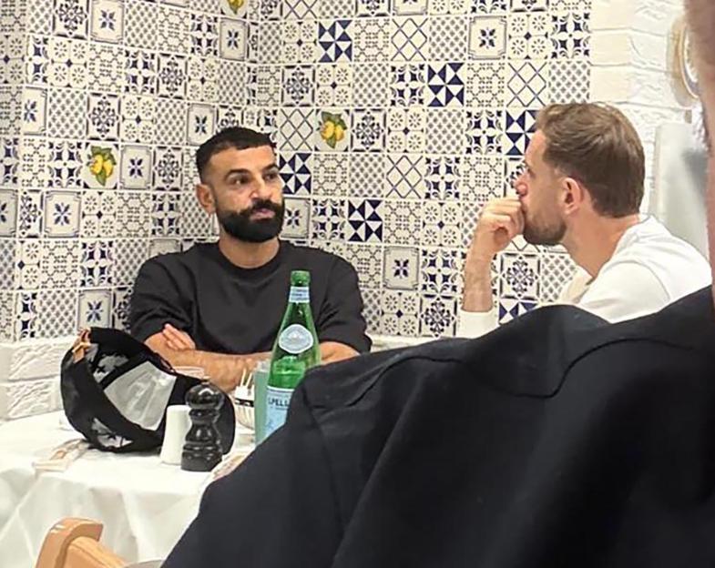 Mo Salah and Jordan Henderson