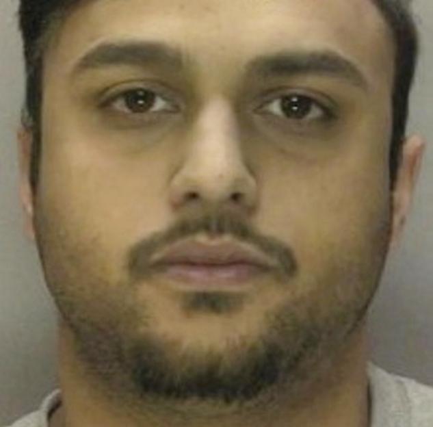 Mugshot of Eessa Alam, one of five men jailed for violent disorder.