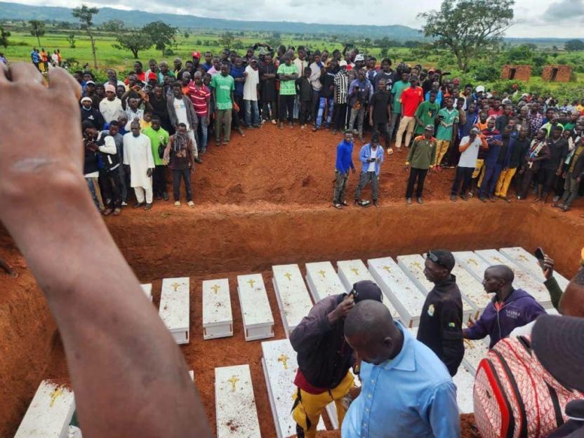 'Rev Dachomo Confirms Mass Burial in Southern Kaduna: 27 Caskets Line Up Together'