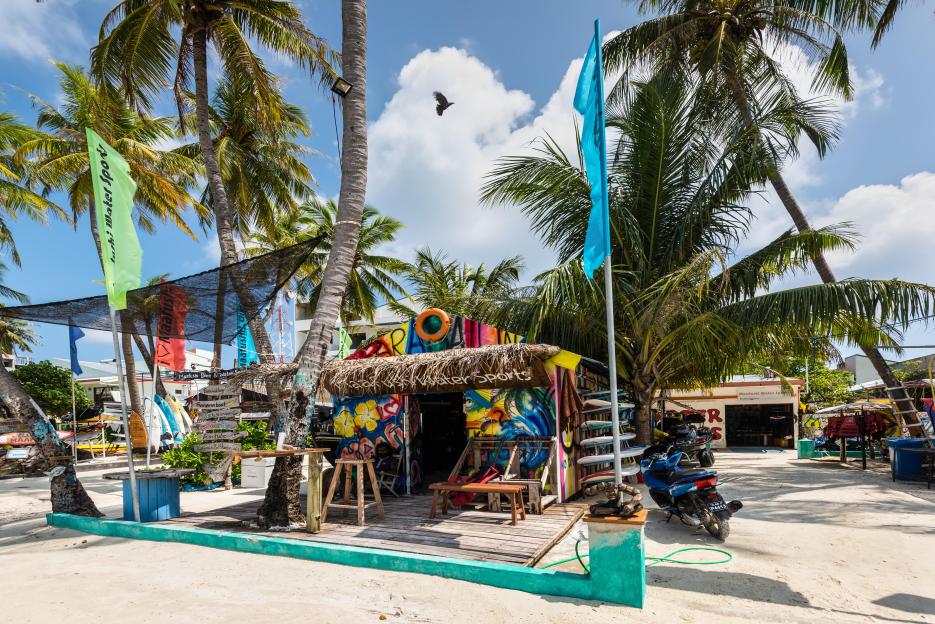 Maafushi Water Sport Store on Maafushi Island, Maldives.