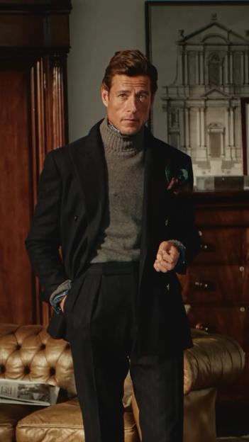 Jon Paul Phillips for Polo Ralph Lauren in Fall/Winter 2025 'Sophisticated Sportswear' campaign.