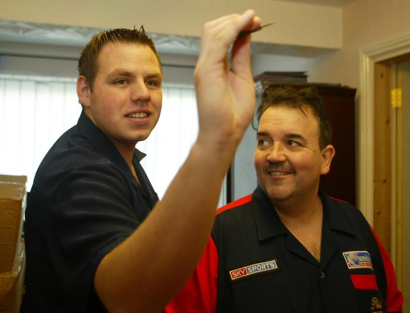 Phil Taylor and his student Adrian Lewis.