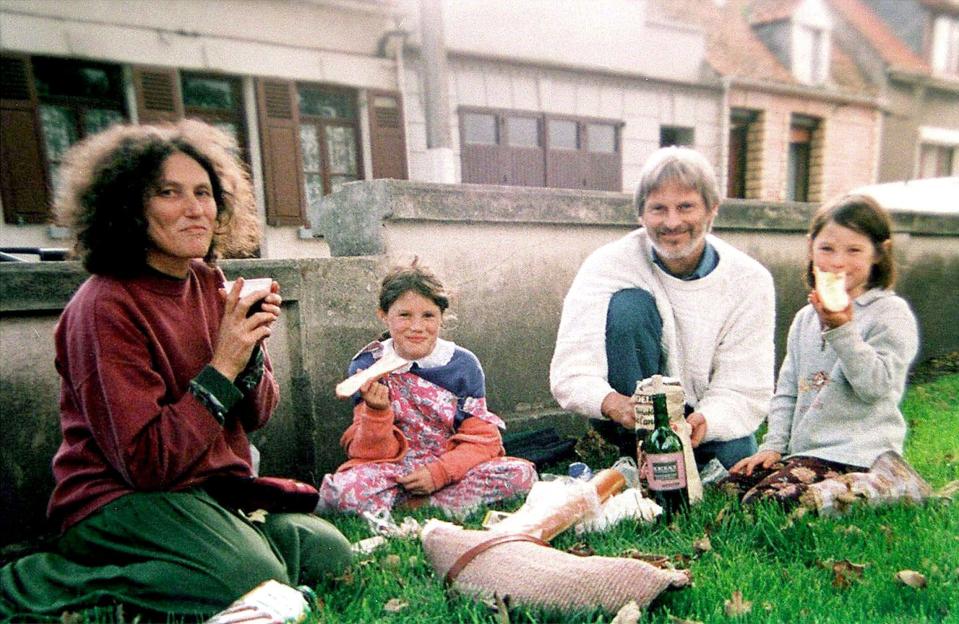 Lin, Josie, Shaun, and Megan Russell on a family picnic.