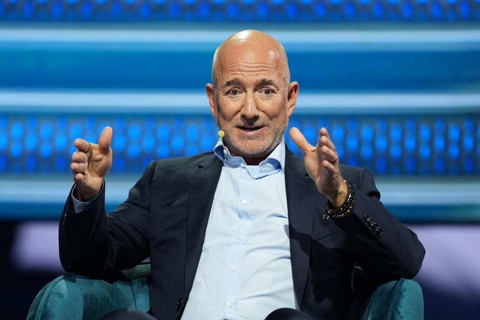 Amazon founder Jeff Bezos speaks at the America Business Forum.