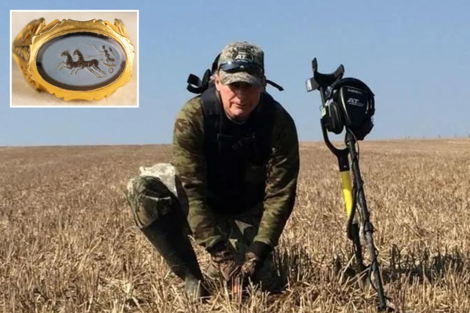 Metal Detectorist Strikes Gold: Finds £75K Roman General's Ring in Muddy Field and Pays Off Mortgage!