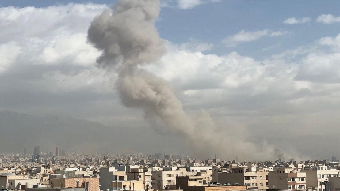 Smoke rises following an explosion, after Israel's Defence Minister Israel Katz said Israel had launched a pre-emptive attack against Iran, in Tehran
