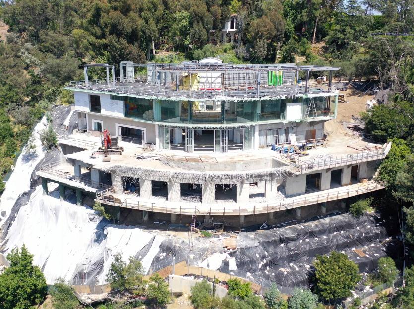 EXCLUSIVE: Aerial photographs of Mohamed Hadid's Mega Mansion in Bel-Air