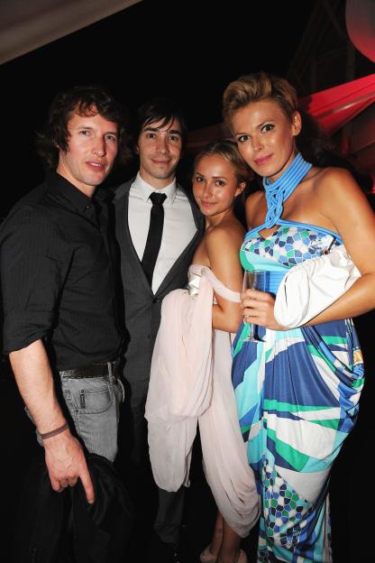 James Blunt, Justin Long, Hayden Panettiere and Diana Jenkins at the amfAR Cinema Against AIDS 2009 after party.
