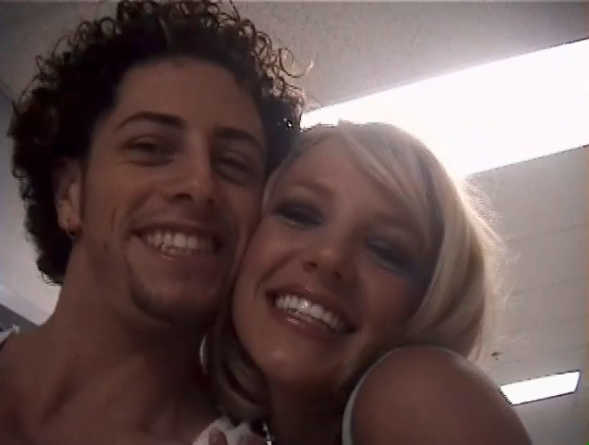 Brian Friedman with Britney Spears, both smiling at the camera.