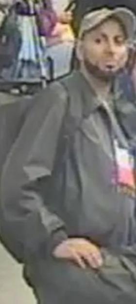 Collage of two CCTV images showing two different men.