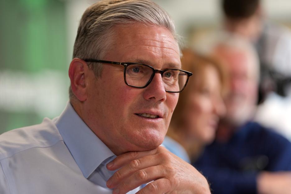 Prime Minister Sir Keir Starmer at a children's activity center.