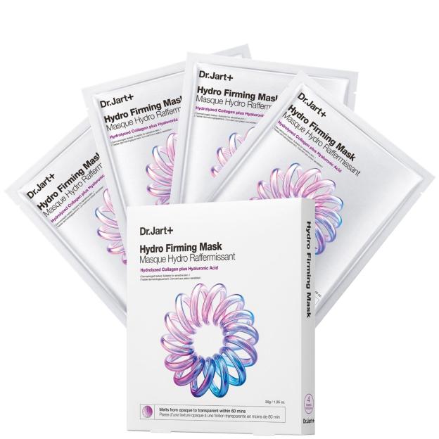 Box of Dr. Jart+ Hydro Firming Mask with 4 individual masks.