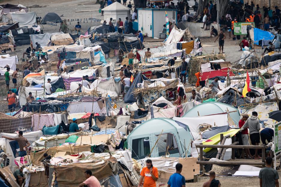Thousands Of Migrants Remain In Makeshift Camps In Ceuta Following July Surge