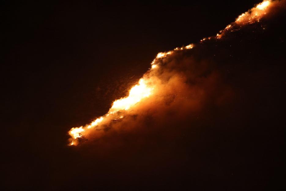 Saddleworth, Oldham, UK, 11 July, 2026. Greater Manchester Fire and Rescue Service responding to the large scale Dovestone Reservoir Fire. Credit: David Murphy / Alamy Live News