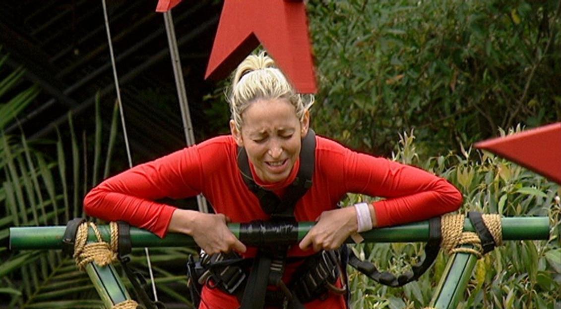 Natalie Appleton during 'Canape Calamity' challenge on 'I'M A CELEBRITY, GET ME OUT OF HERE'.