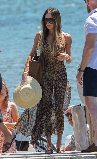*PREMIUM-EXCLUSIVE* MUST CALL FOR PRICING BEFORE USAGE - Sir David Beckham and Victoria Beckham were spotted soaking up the sunshine during a glamorous family getaway in Ibiza over the Bank Holiday Weekend, joined by son Romeo Beckham, his g