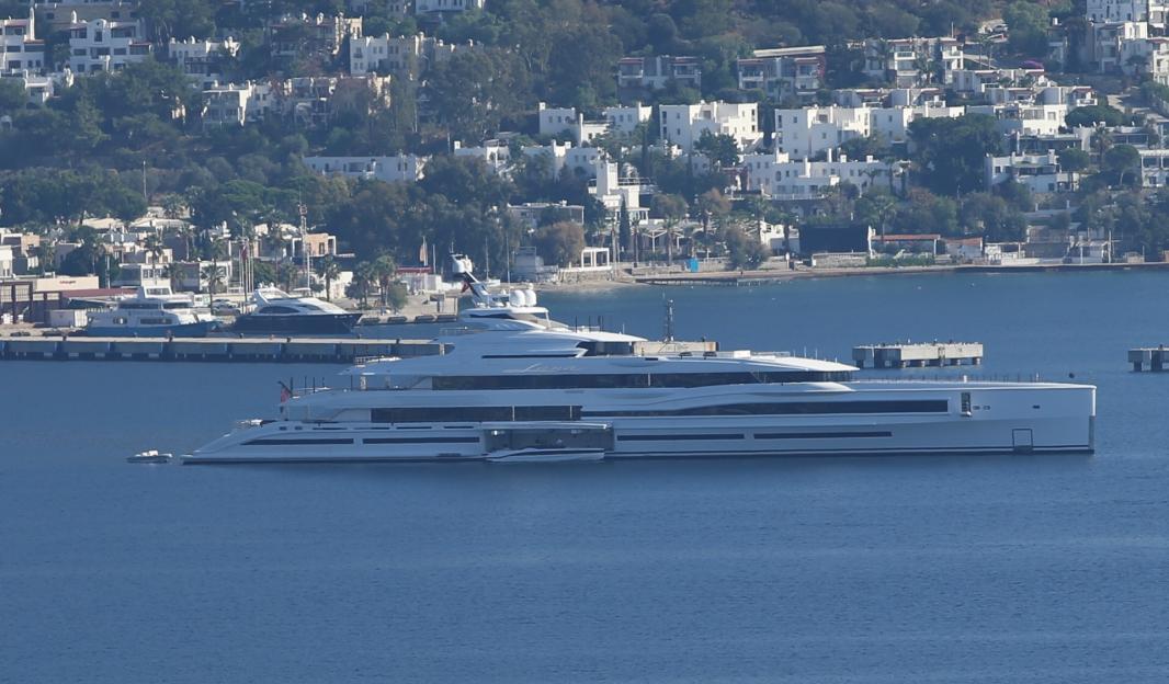 Microsoft founder Bill Gates' megayacht âLana" in Turkey's Mugla
