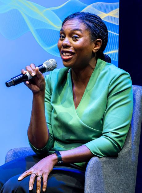 Edinburgh, United Kingdom. 22 August, 2026 Pictured: Leader of the Opposition and of the Conservative Party, Kemi Badenoch is interviewed by LBC presenter Iain Dale as part of the All Talk series of conversations at the Edinburgh Fringe Festival. Cre