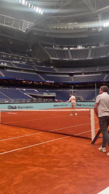 Historic 84,000-Seat Stadium Transforms into Tennis Court for Epic Showdown Between England Star and Nadal in Unforgettable Crossover