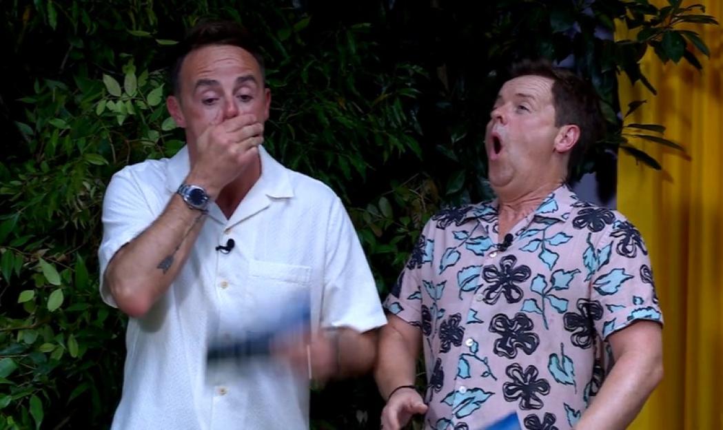 Ant and Dec making shocked faces.