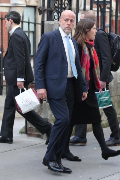 James Copinger-Symes walks outside the Court of Appeal after a divorce hearing.