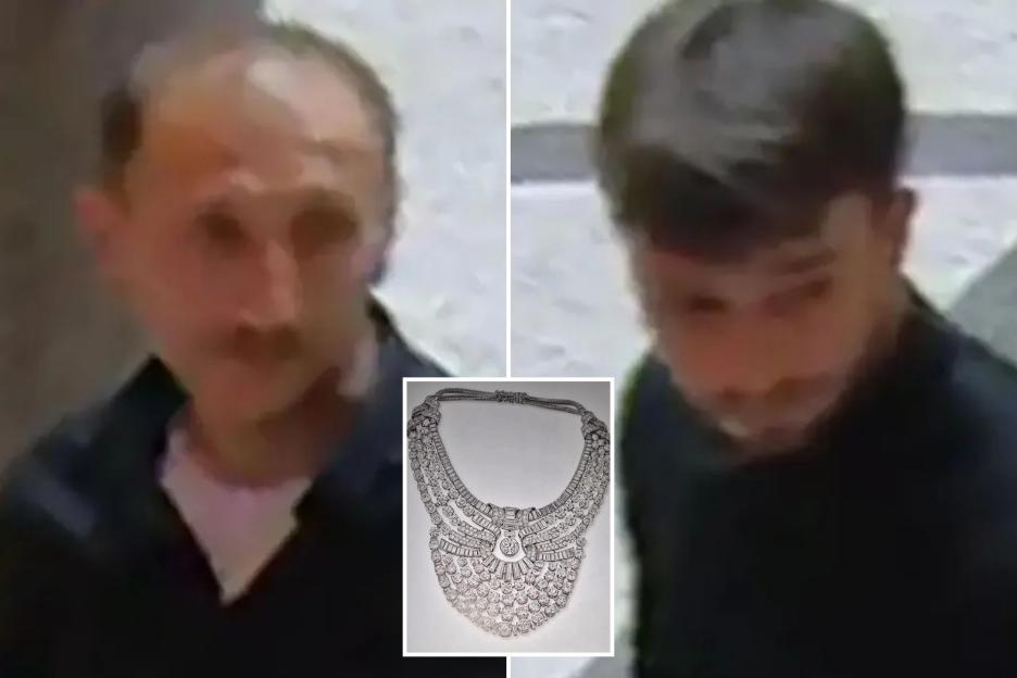 Thieves Make Off with £3 Million Royal Necklace Adorned with 673 Diamonds in Bold Smash-and-Grab, CCTV Captures Their Faces!