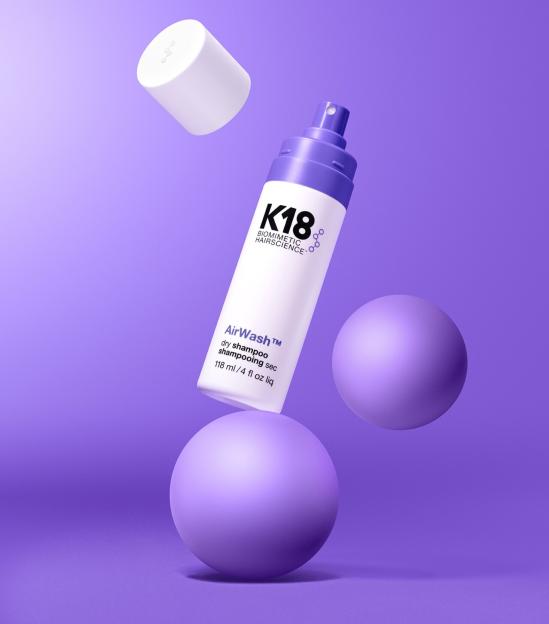 K18 AirWash dry shampoo.