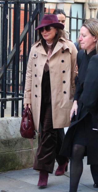 Maria-Christina Copinger-Symes outside the Court of Appeal after a divorce hearing.