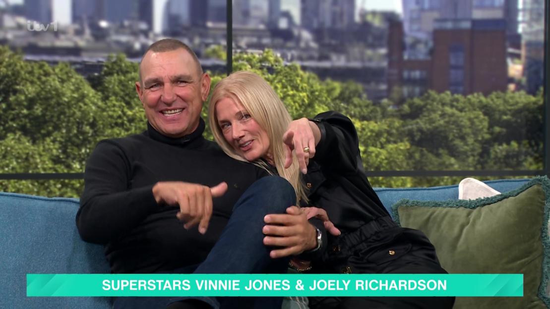 Joely Richardson and Vinnie Jones on This Morning.