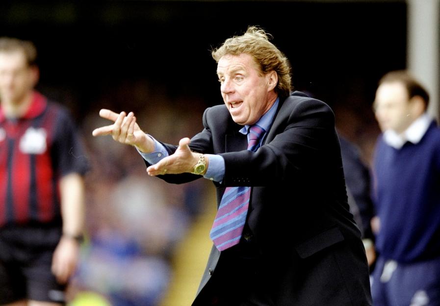 West Ham United manager Harry Redknapp shouts instructions from the touchline during a match.