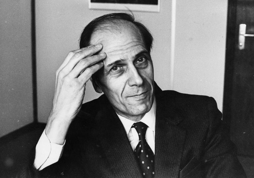 Lord Norman Tebbit in his office.